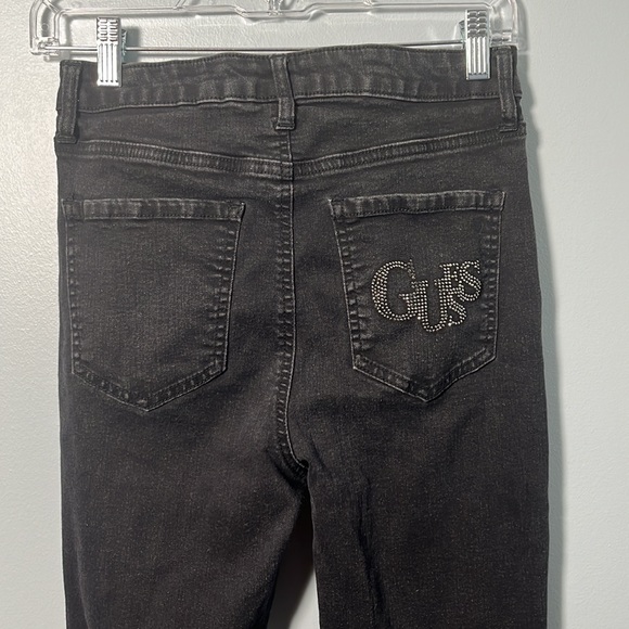 • Guess Los Angeles Black Ripped Skinny Embellished/bling Jeans - Picture 10 of 17